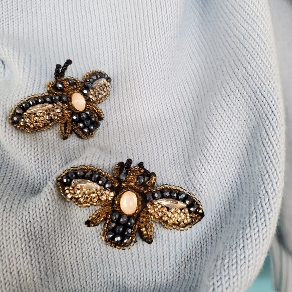 Le Lion Cardigan Size Medium Tie Front - Picture 3 of 10